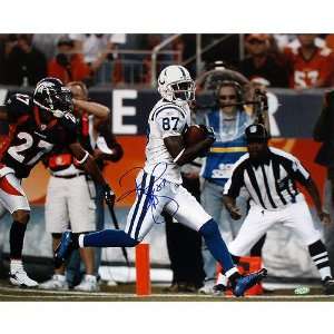Reggie Wayne Indianapolis Colts   TD vs. Broncos   Autographed 16x20 