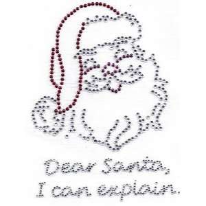 Rhinestone Transfer/Dear Santa, I Can Explainl  Christmas, Holidays 