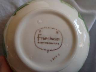Franciscan Pottery California USA Ivy Pattern Creamer Sugar Green 