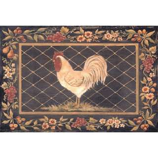  VINTAGE ROOSTER hen Chicken distressed AMERICANA Lodge 