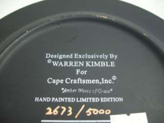 Warren Kimble AMBER WAVES OF GRAIN Ltd Ed Plate  