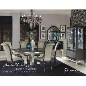  Aico Amini Hollywood Swank 6 PC Round Dining Table Set 
