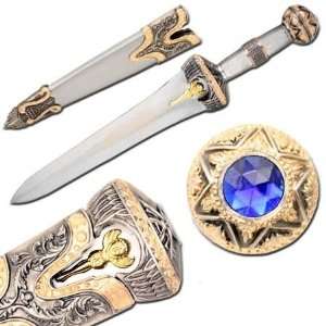  Jeweled Roman Gladiator Dagger with Custom Metal Scabbard 