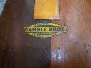 WOW Antique Vintage CANOE PADDLE GAMBLE BROS Charlie Dillon LOUISVILLE 