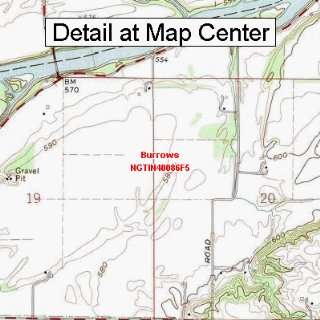 USGS Topographic Quadrangle Map   Burrows, Indiana (Folded/Waterproof 