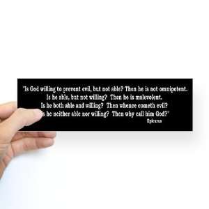  Epicurus Quote Quote Bumper Sticker by  Arts 