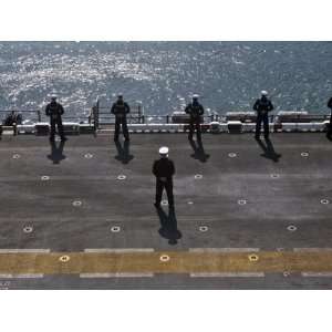  Sailors Man the Rails on the Amphibious Assault Ship Uss 