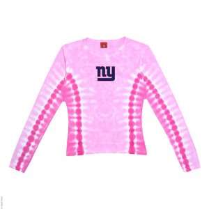   York Giants Juniors Pink Long Sleeve Logo T shirt