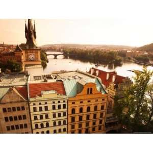 Overlooking the River Vltava and Buildings, Roofs and Towers of the 