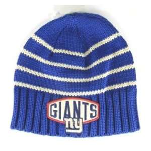  New York Giants Throwback Felt Logo Cuffless Knit Hat 