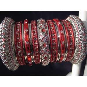  Indian Bridal Collection Panache Indian Red Bangles Set 