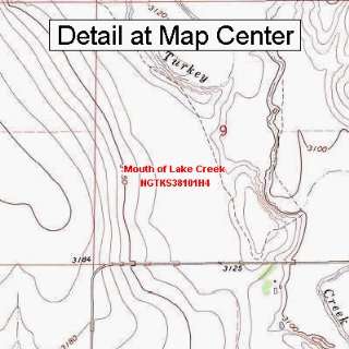  USGS Topographic Quadrangle Map   Mouth of Lake Creek 