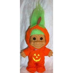  Russ Berrie Good Luck Troll 6 Halloween Pumpkin Doll Toy 