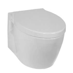 Vitra 5384 003 0075 Upscale Round White Ceramic Wall Mounted Toilet 