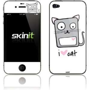  Skinit I HEART cat Vinyl Skin for Apple iPhone 4 / 4S 