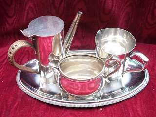 SILVER PLATED MINIATURE TEA SET  