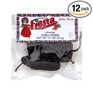 Fiesta Chili Pods Ancho Bag, 1.5 Ounce (Pack of 12)  