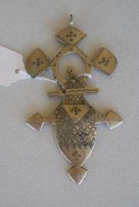 Heavy raised center old Tuareg Agadir Moroccan Cross  