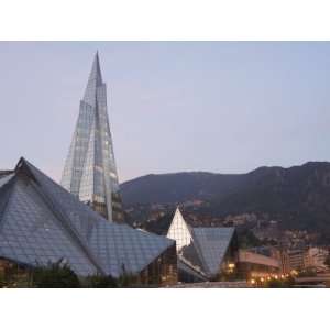  Hot Spring Complex Lit up in the Evening, Andorra La Vella, Andorra 