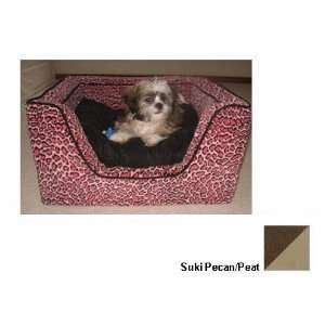  Snoozer Luxury Square Pet Bed, Small, Suki Pecan/Peat Pet 