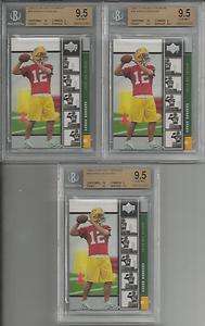   CARD LOT UD PREMIERE AARON RODGERS ROOKIE BGS 9.5 W10 SUB GRADE  