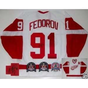 Sergei Fedorov Autographed Uniform   STANLEY CUP  Sports 