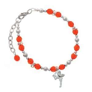   with Clear Resin Wings Orange Czech Glass Beaded Charm Bra Jewelry