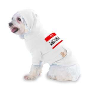  HELLO my name is ABRAHAM Hooded T Shirt for Dog or Cat 