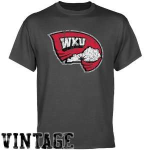  Western Kentucky Hilltoppers Charcoal Distressed Logo Vintage 