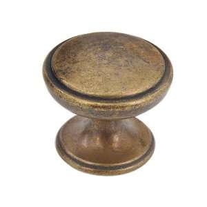  Button Knob Antique Brass