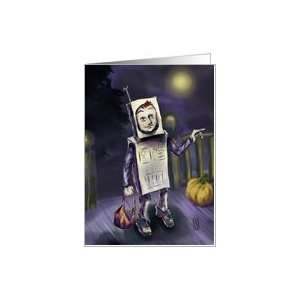 Robot Box Halloween Card