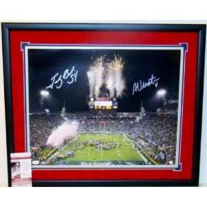 Bruschi & Vinatieri SIGNED Framed 16x20 Patriots JSA   Autographed NFL 