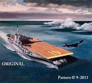Aircraft Carrier Cross Stitch Pattern Military TBB  