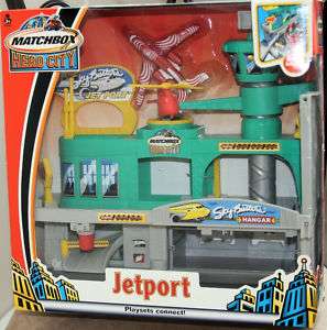   Matchbox HERO CITY JETPORT Playset Airplane Hangar 027084003147  
