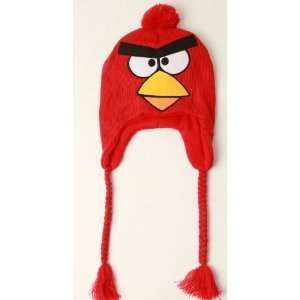 com ANGRY BIRDS RED BIRD PLUSH LAPLANDER EARFLAP BEANIE CHARACTER HAT 