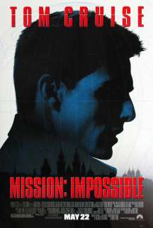 MISSION IMPOSSIBLE MOVIE POSTER 2 Sided ORIGINAL 27x40  
