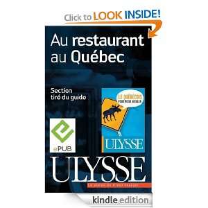 Au restaurant au Québec (Guide de conversation) (French Edition 