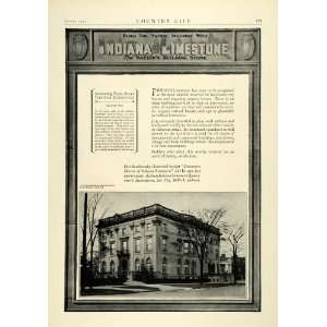  1925 Ad Indian Limestone J Book Residence Detroit Michigan 