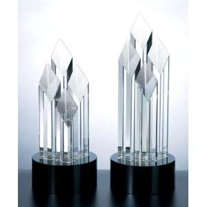  Optical Crystal Executive Diamond Award with Black Round 