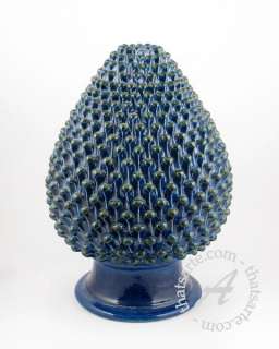 Handmade Italian Ceramic Pine Cone & Table Lamp Tuscany  