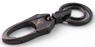 Fashion Black Classical Style Clasp Key Ring Key Chain 2 Split Ring 
