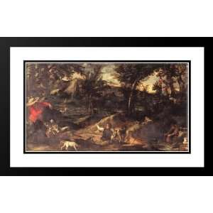  Carracci, Annibale 40x26 Framed and Double Matted Hunting 