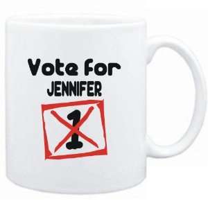  Mug White  Vote for Jennifer  Female Names Sports 
