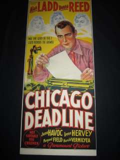 CHICAGO DEADLINE original ALAN LADD  RARE STONE LITHO  