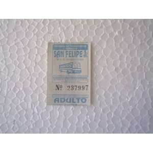  Peruvian Bus Ticket Empresa De Transportes San Felipe 