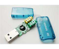 USB Sound Card 5.1CH Audio adapter 3D For PC Blue  