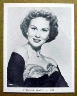 1950s VIRGINIA MAYO Movie Star Trading Card  CANADA  