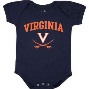  Virginia Cavaliers Newborn/Infant Navy Big Fan Creeper 