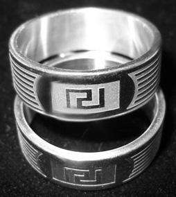 r0310 Handsome Mans UNIQUE stainless steel ring Sz 10  