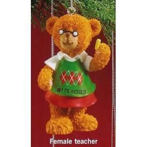  RUSS 3 Very Beary Christmas Ornament Female #1 Teacher 